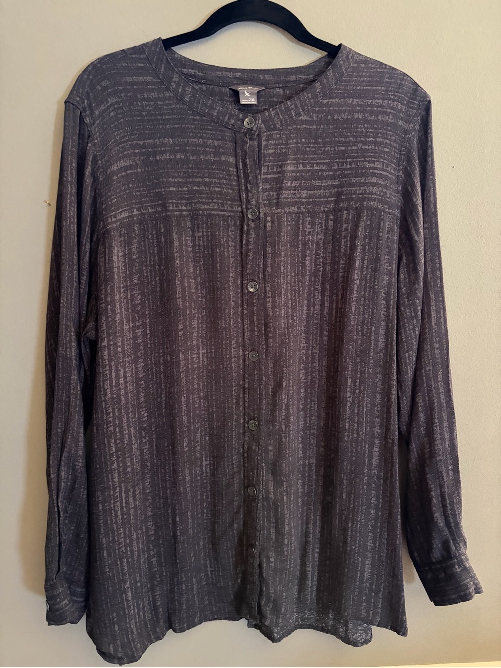 Eddie Bauer Button Down Shirt Grey Gray